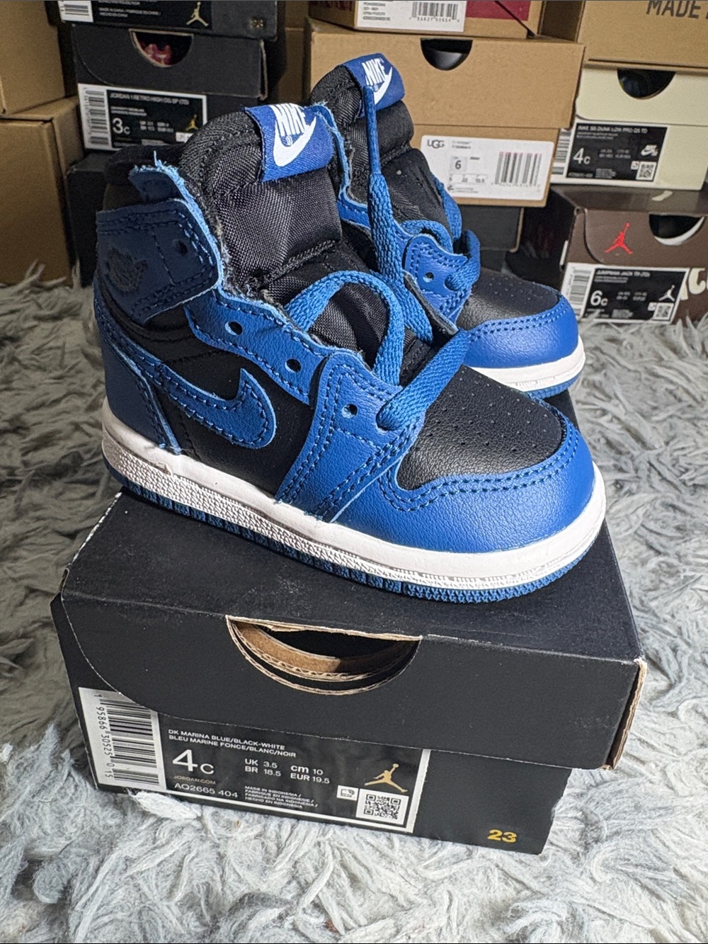 Nike Kids Air Jordan 1 Low-Top Sneakers - Blue/Black